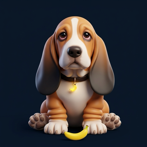 ScorePuppy, a basset hound puppy, with a phone showing a live score